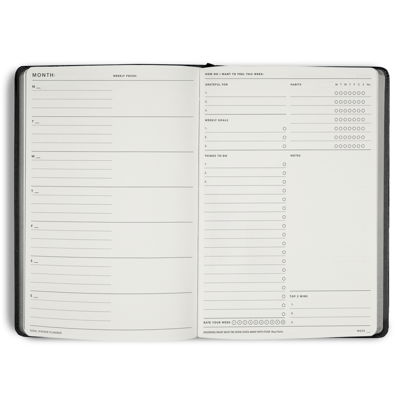Non-Dated Goal Digger Planner B5