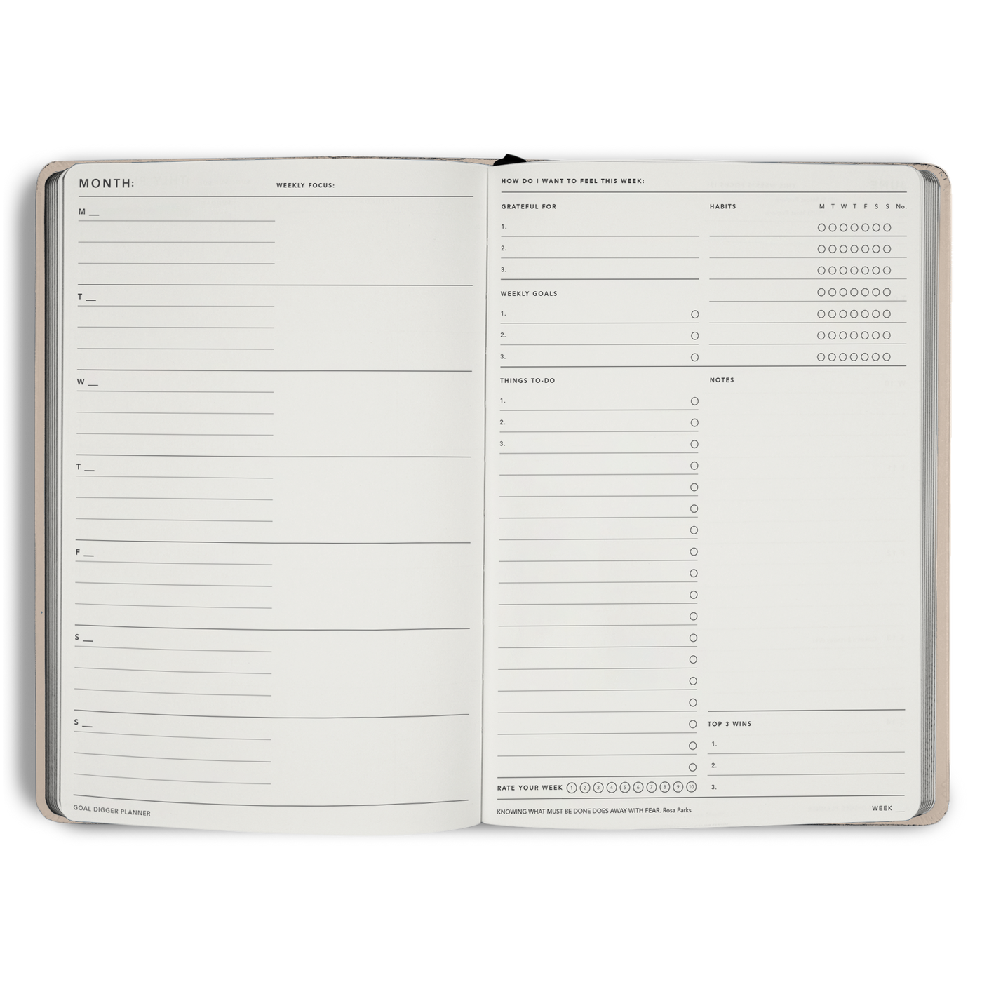 Non-Dated Goal Digger Planner B5