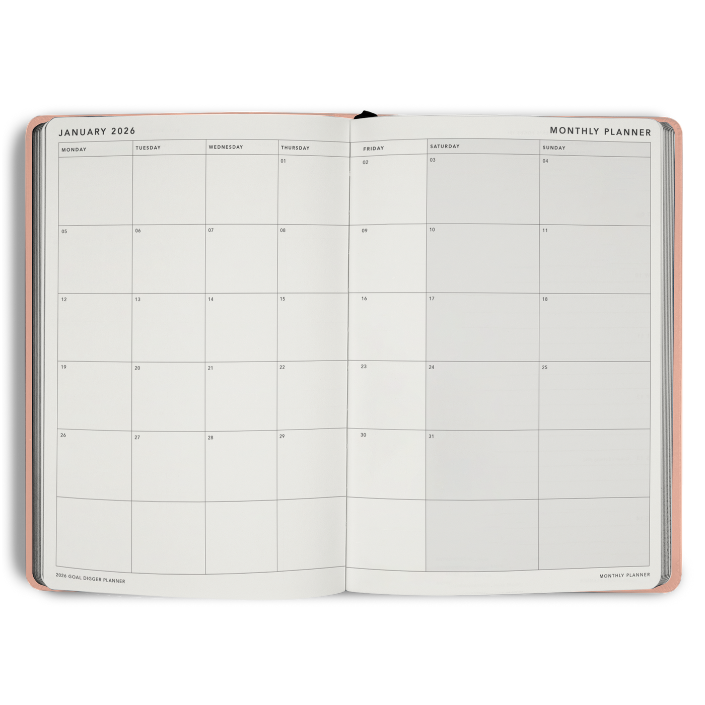 2026 'Progress Over Perfection' Goal Digger Planner Classic B5