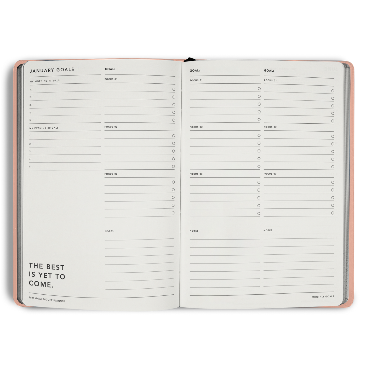 2026 'Progress Over Perfection' Goal Digger Planner Classic B5