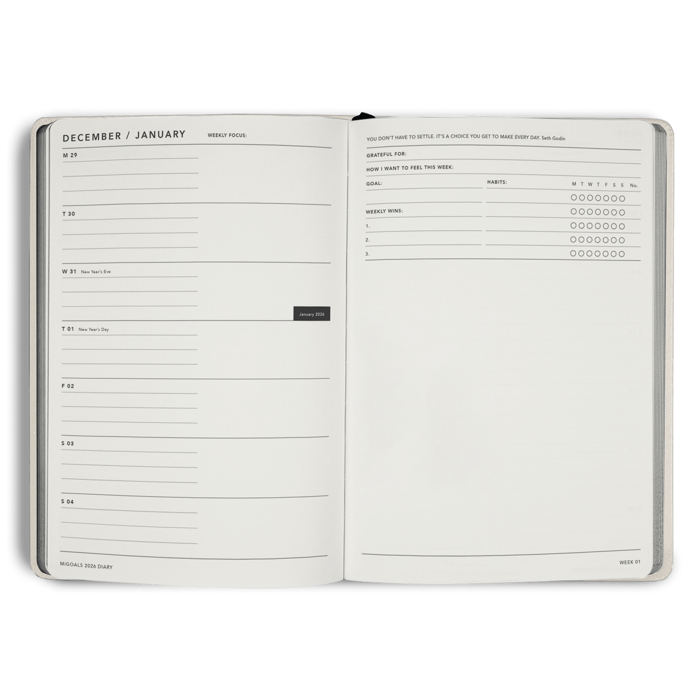 2026 Diary Weekly Notes A5