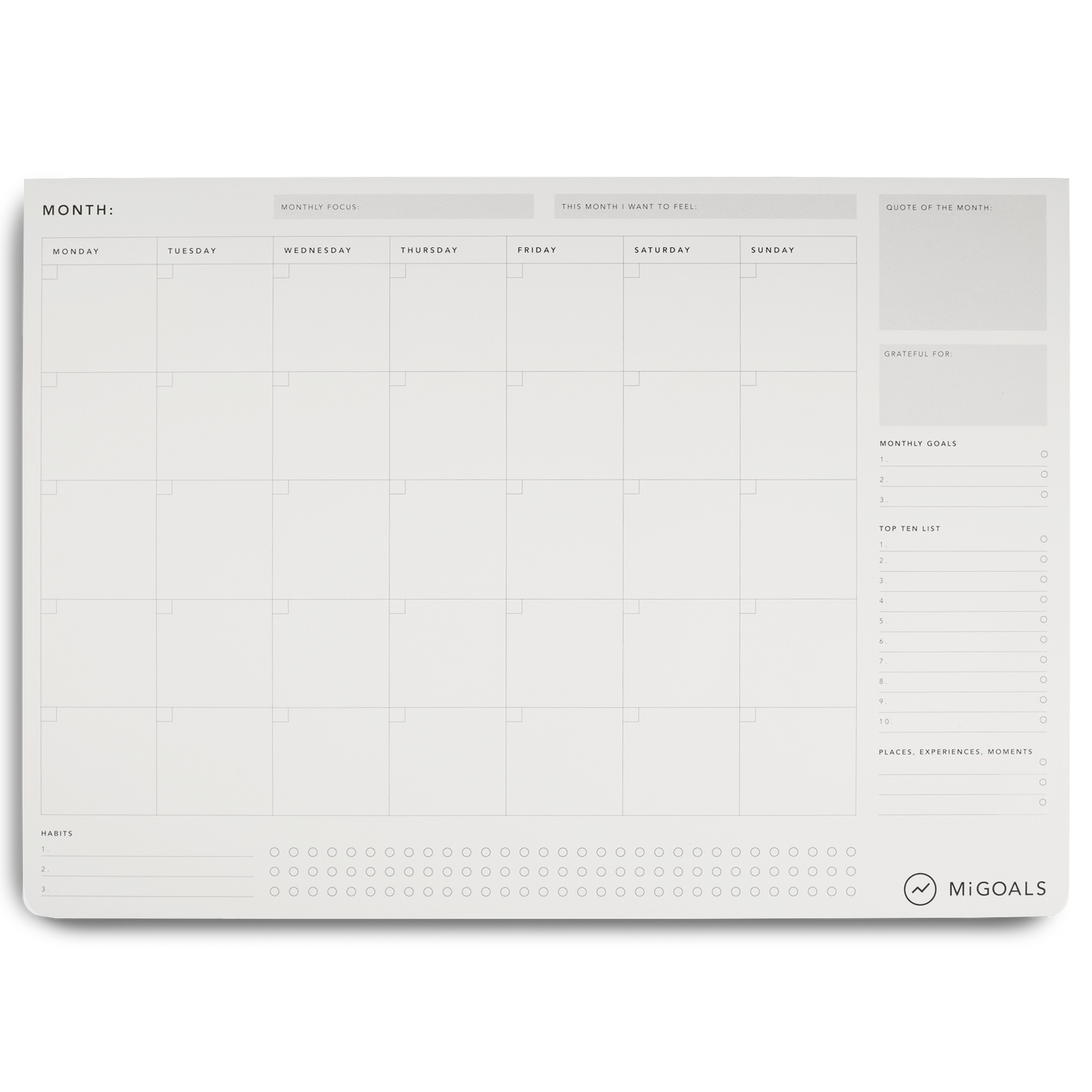 Monthly Desk Pad