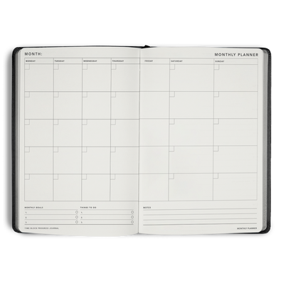 Time Block 90 Day Progress Journal