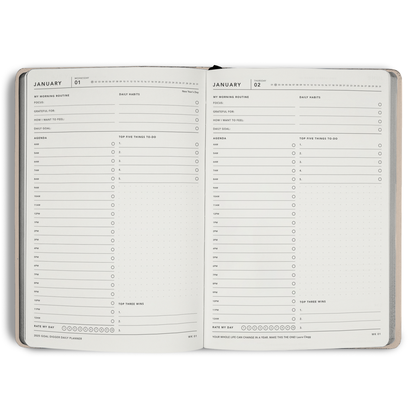 2025 DAILY Goal Digger Planner B5