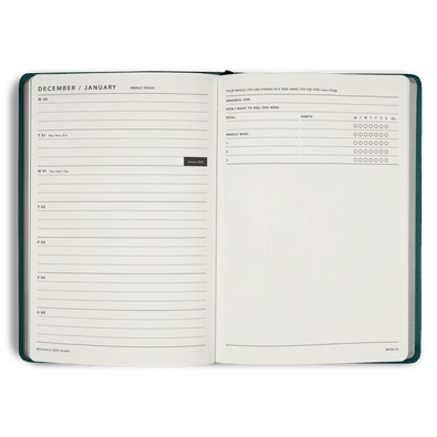 2025 Weekly Notes Diary A5