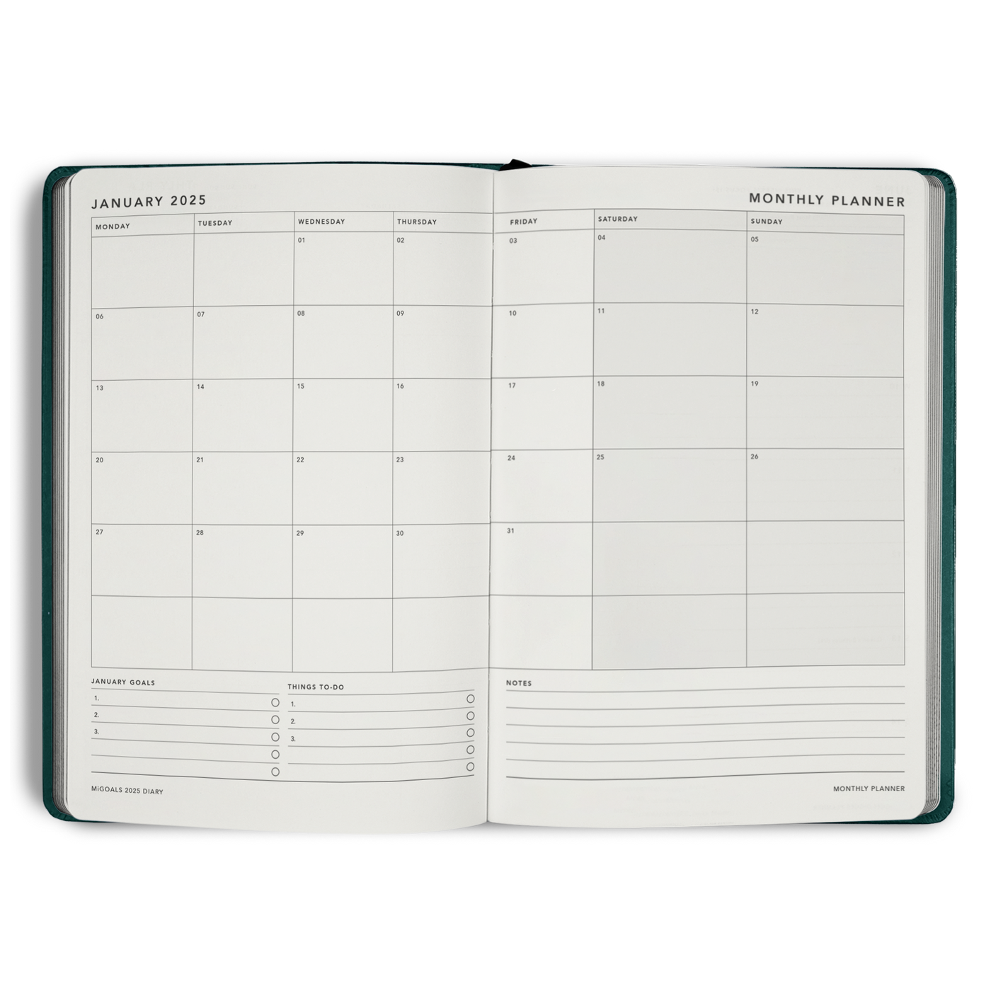 2025 Weekly Spread Diary A5