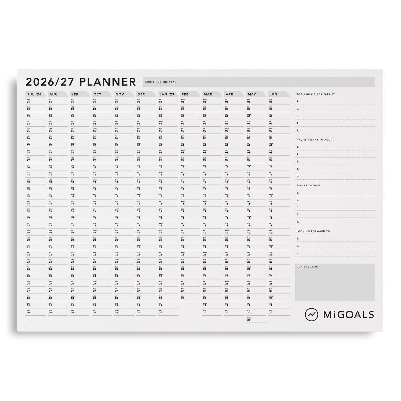 FY 26/27 Wall Planner