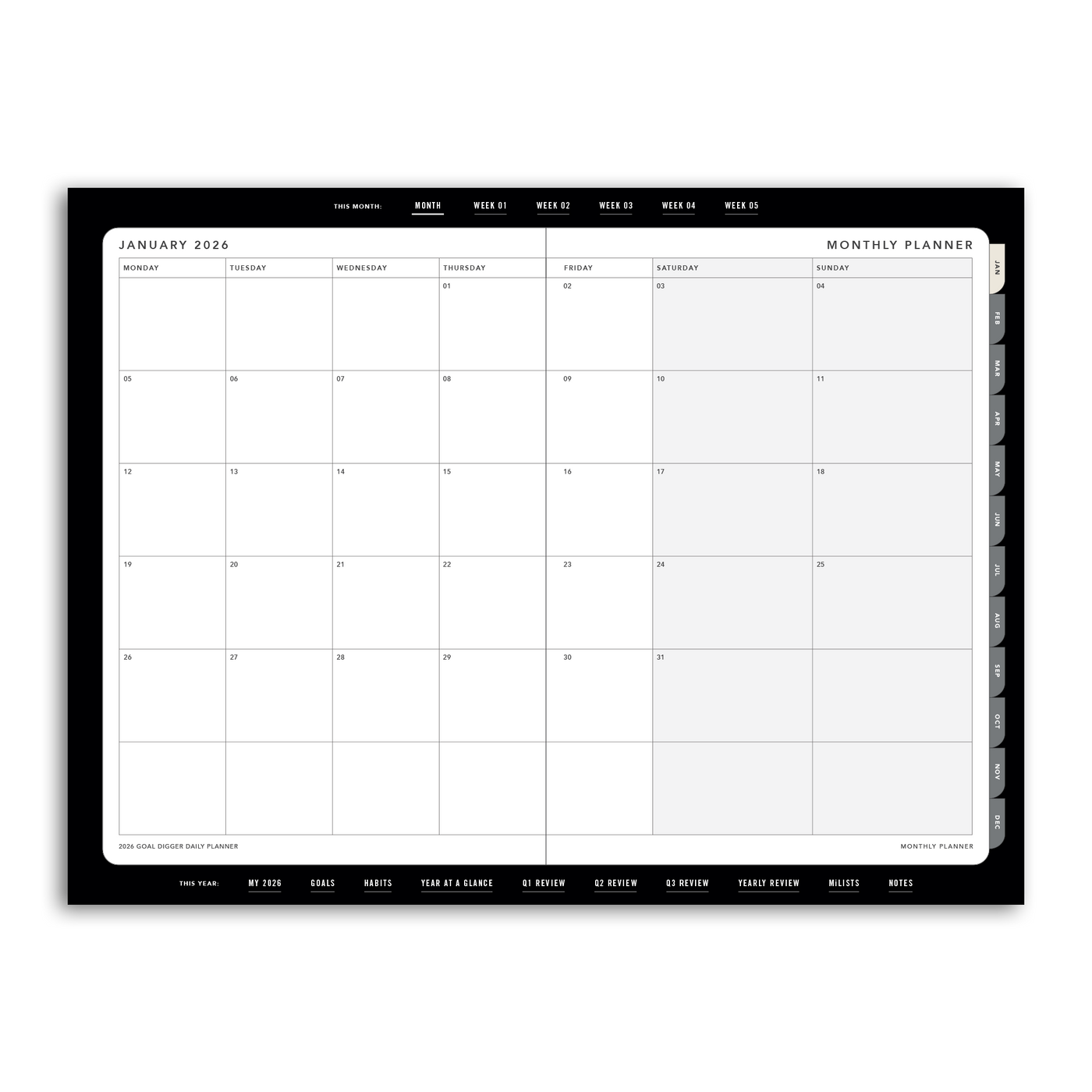 2026 DAILY Goal Digger Planner - DIGITAL