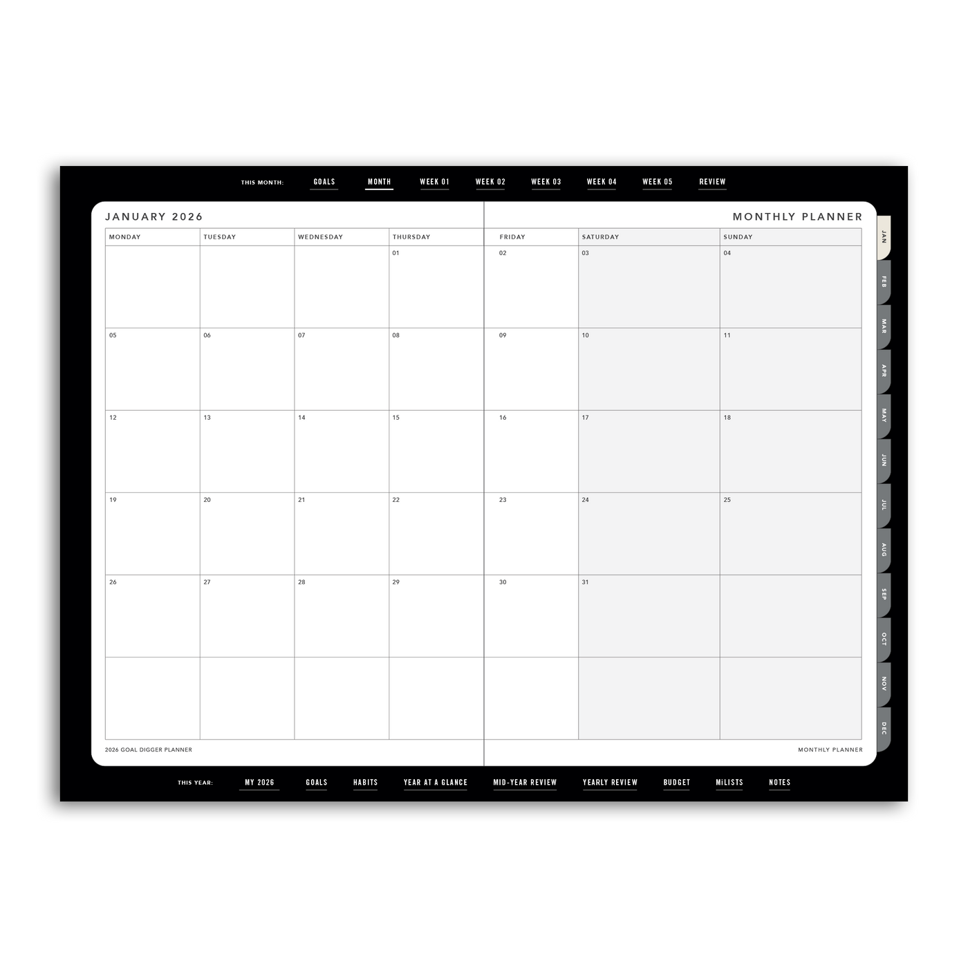 2026 Goal Digger Planner Classic - DIGITAL