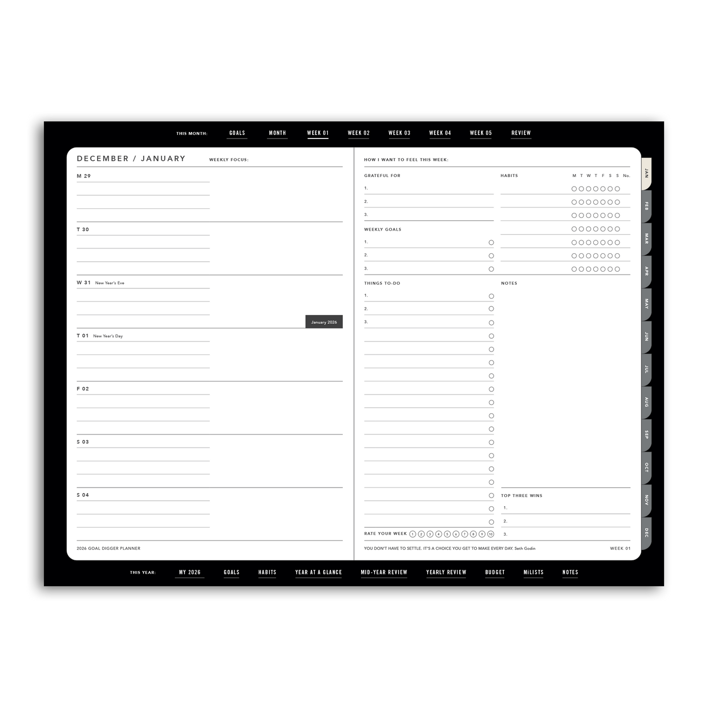 2026 Goal Digger Planner Classic - DIGITAL