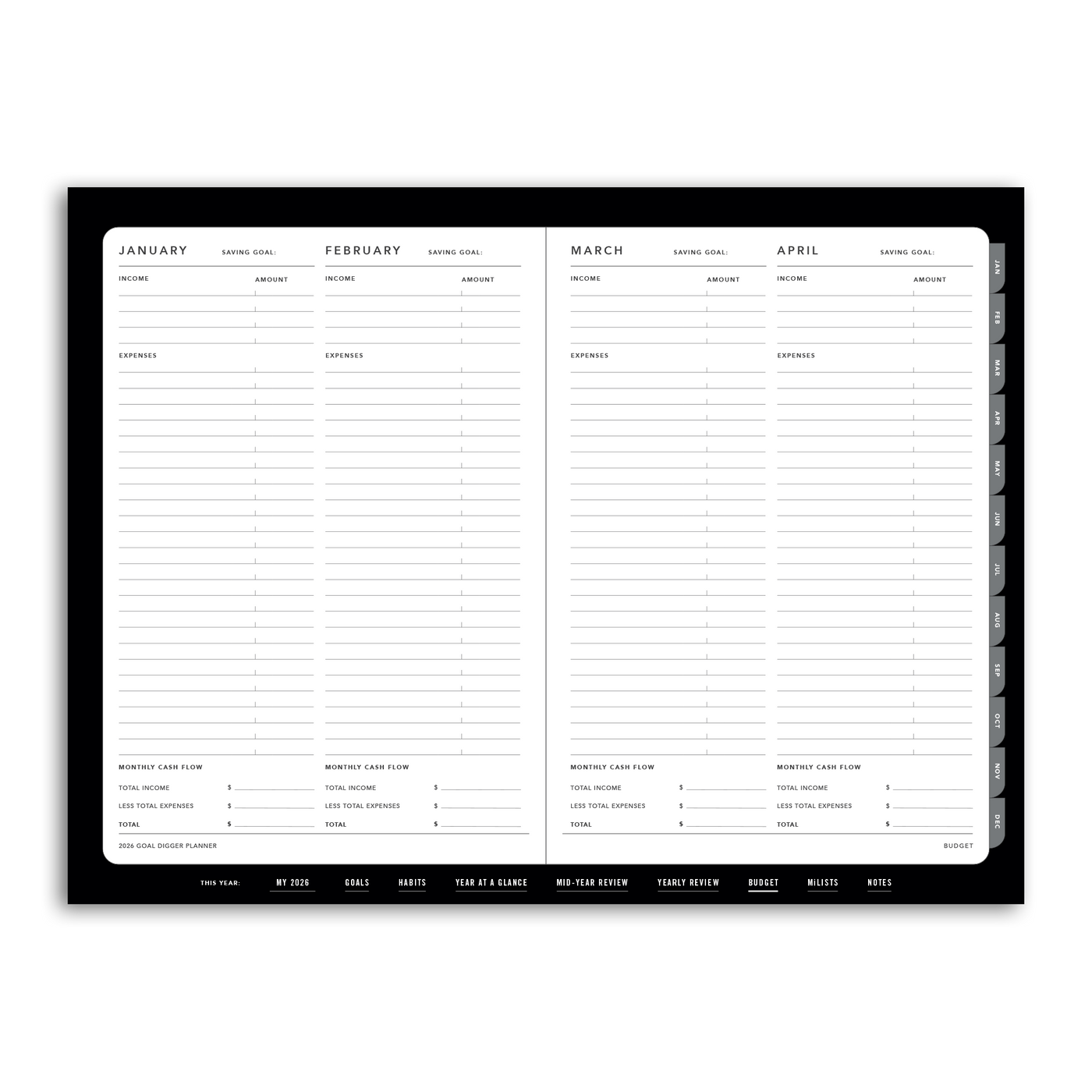 2026 Goal Digger Planner Classic - DIGITAL