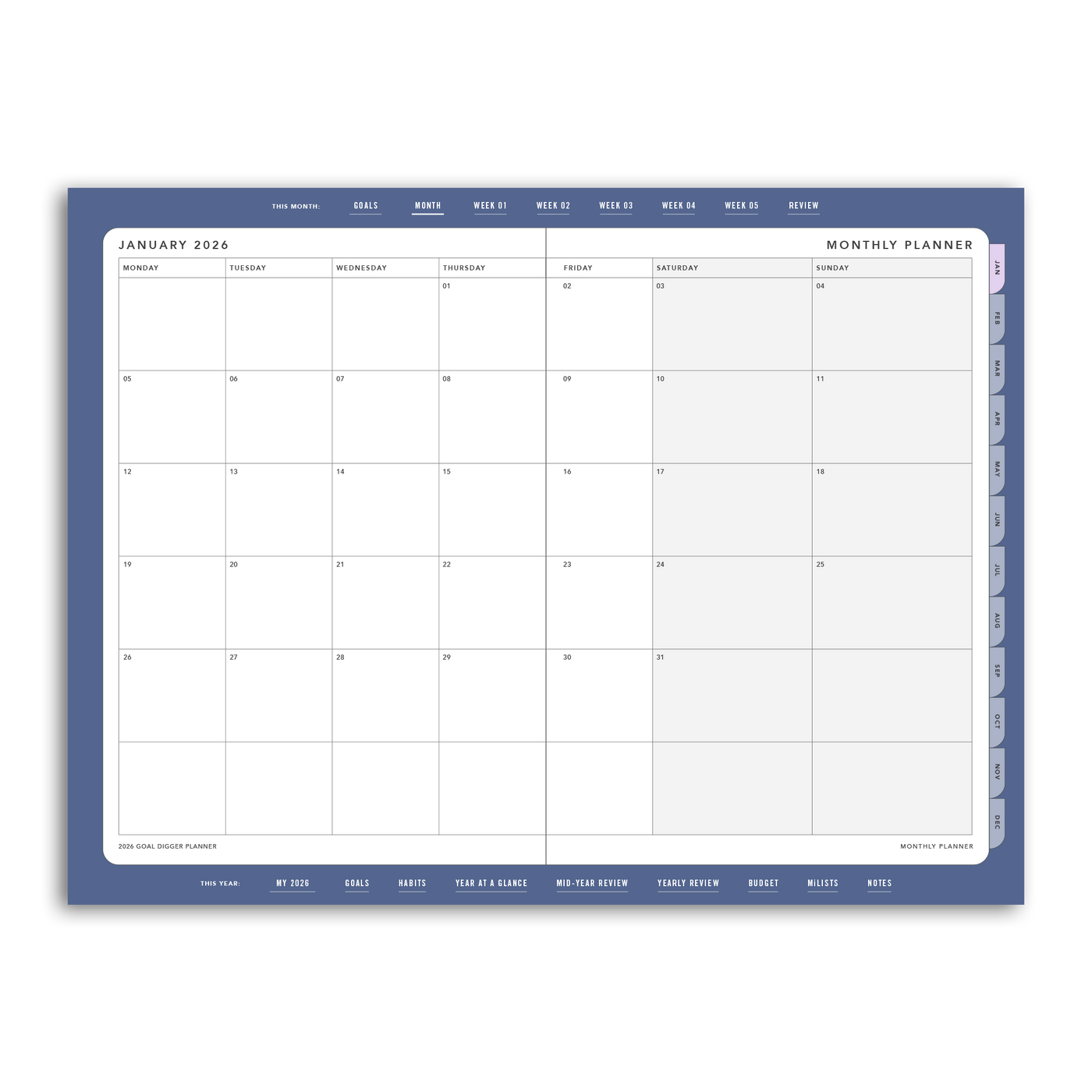 2026 Goal Digger Planner Classic - DIGITAL