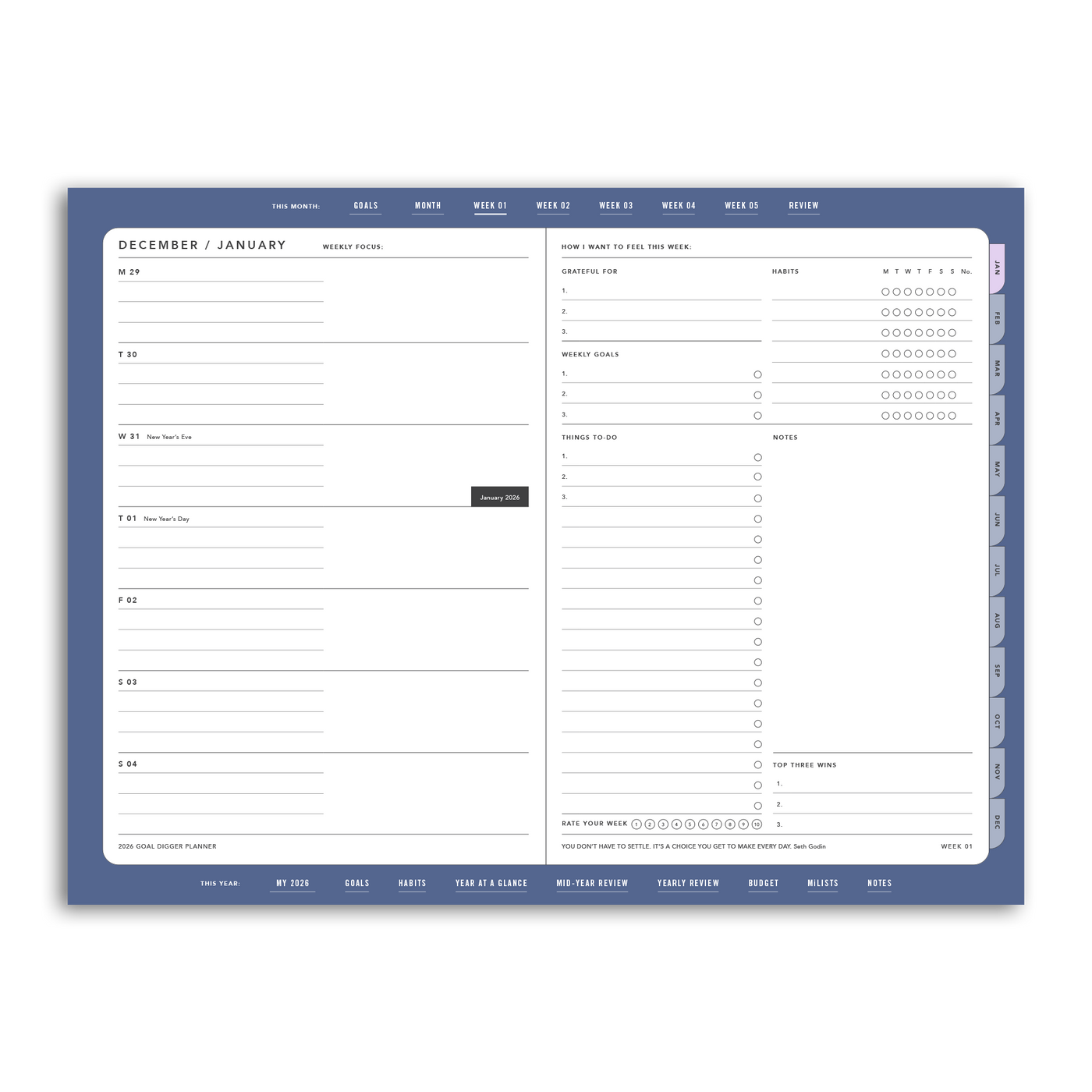 2026 Goal Digger Planner Classic - DIGITAL
