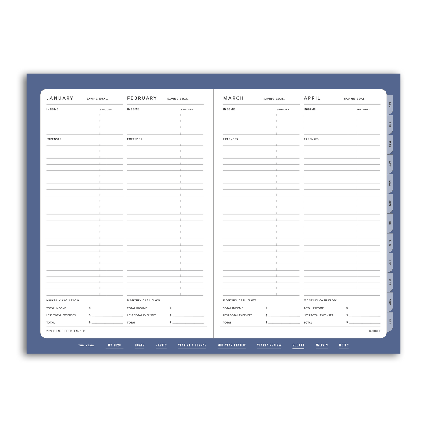2026 Goal Digger Planner Classic - DIGITAL