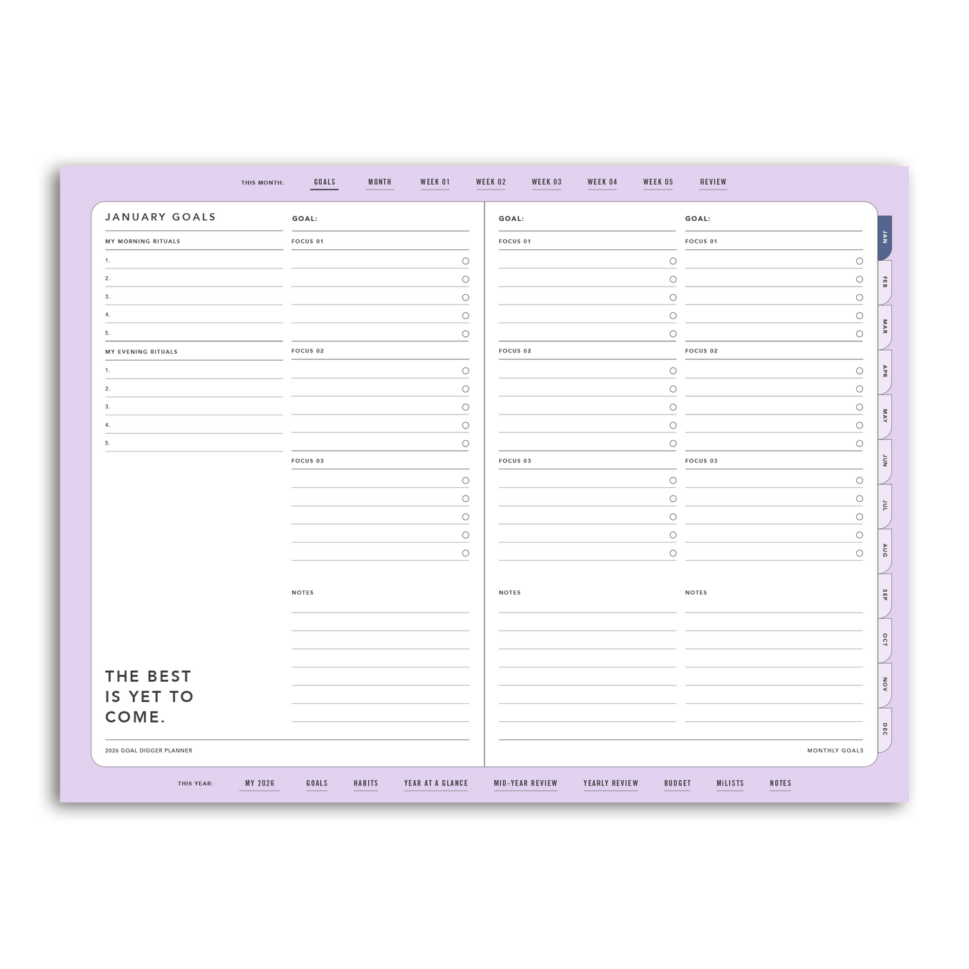 2026 Goal Digger Planner Classic - DIGITAL