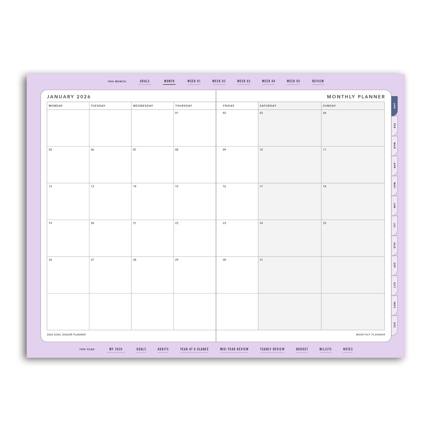 2026 Goal Digger Planner Classic - DIGITAL