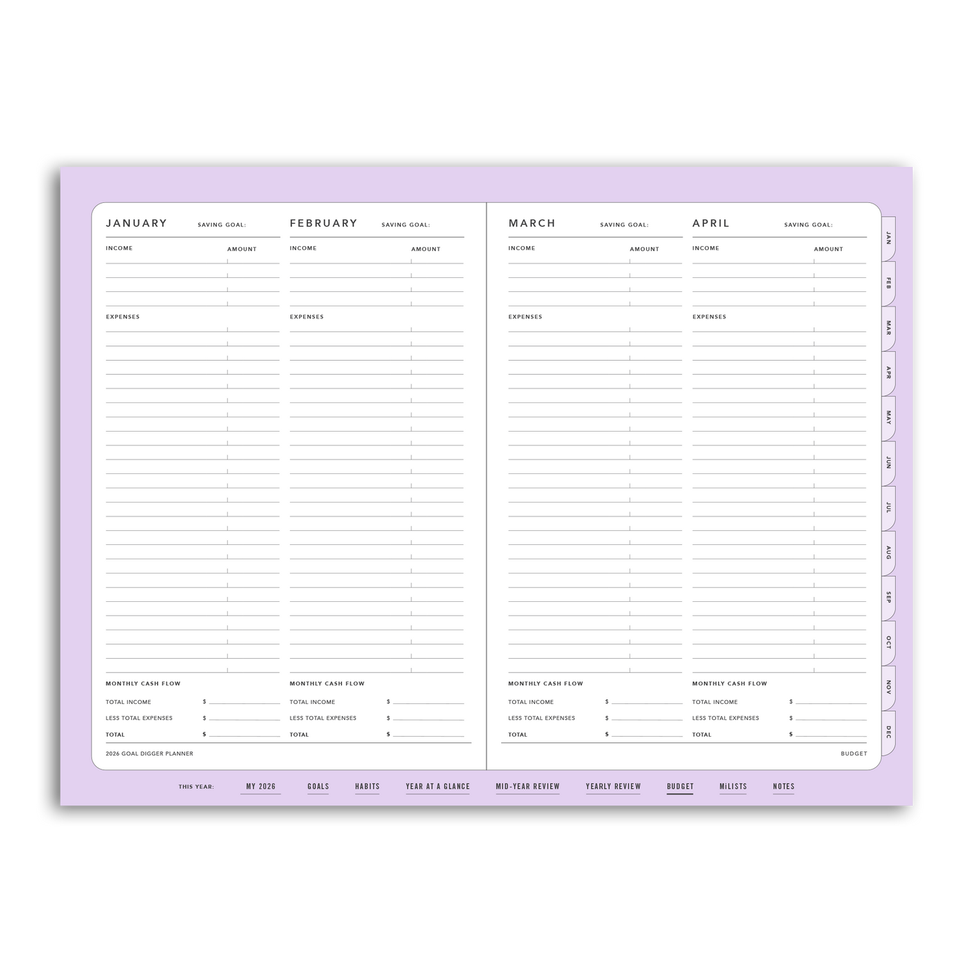 2026 Goal Digger Planner Classic - DIGITAL