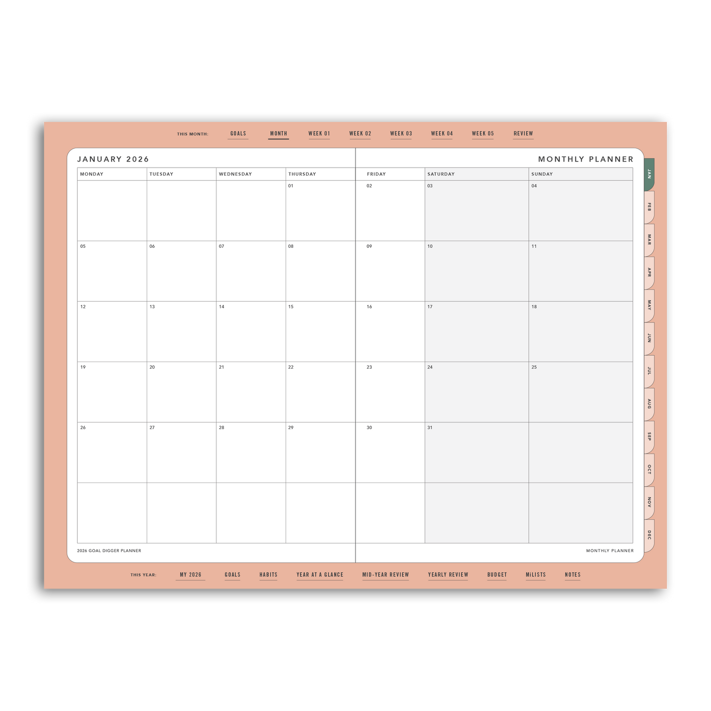 2026 Goal Digger Planner Classic - DIGITAL