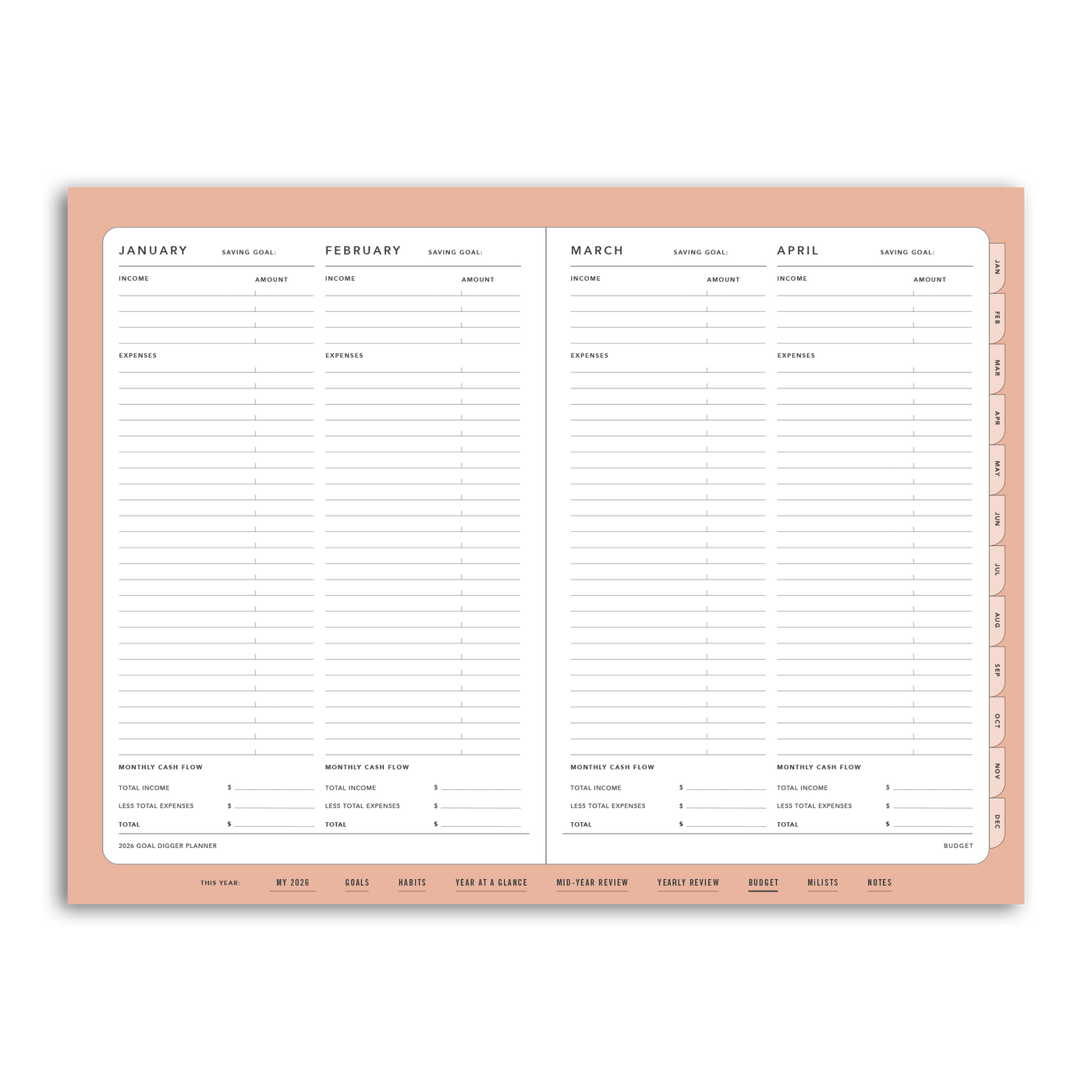 2026 Goal Digger Planner Classic - DIGITAL