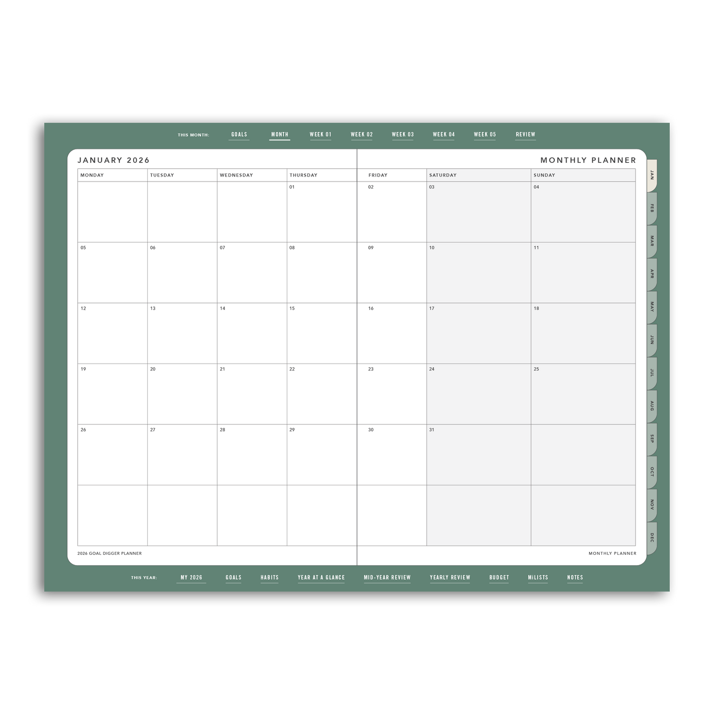 2026 Goal Digger Planner Classic - DIGITAL