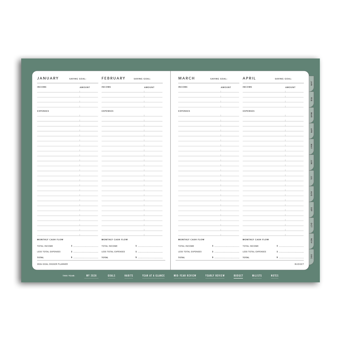 2026 Goal Digger Planner Classic - DIGITAL