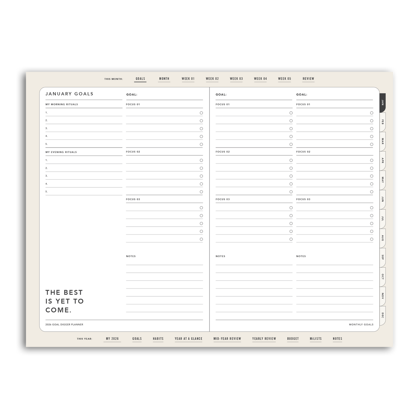 2026 Goal Digger Planner Classic - DIGITAL