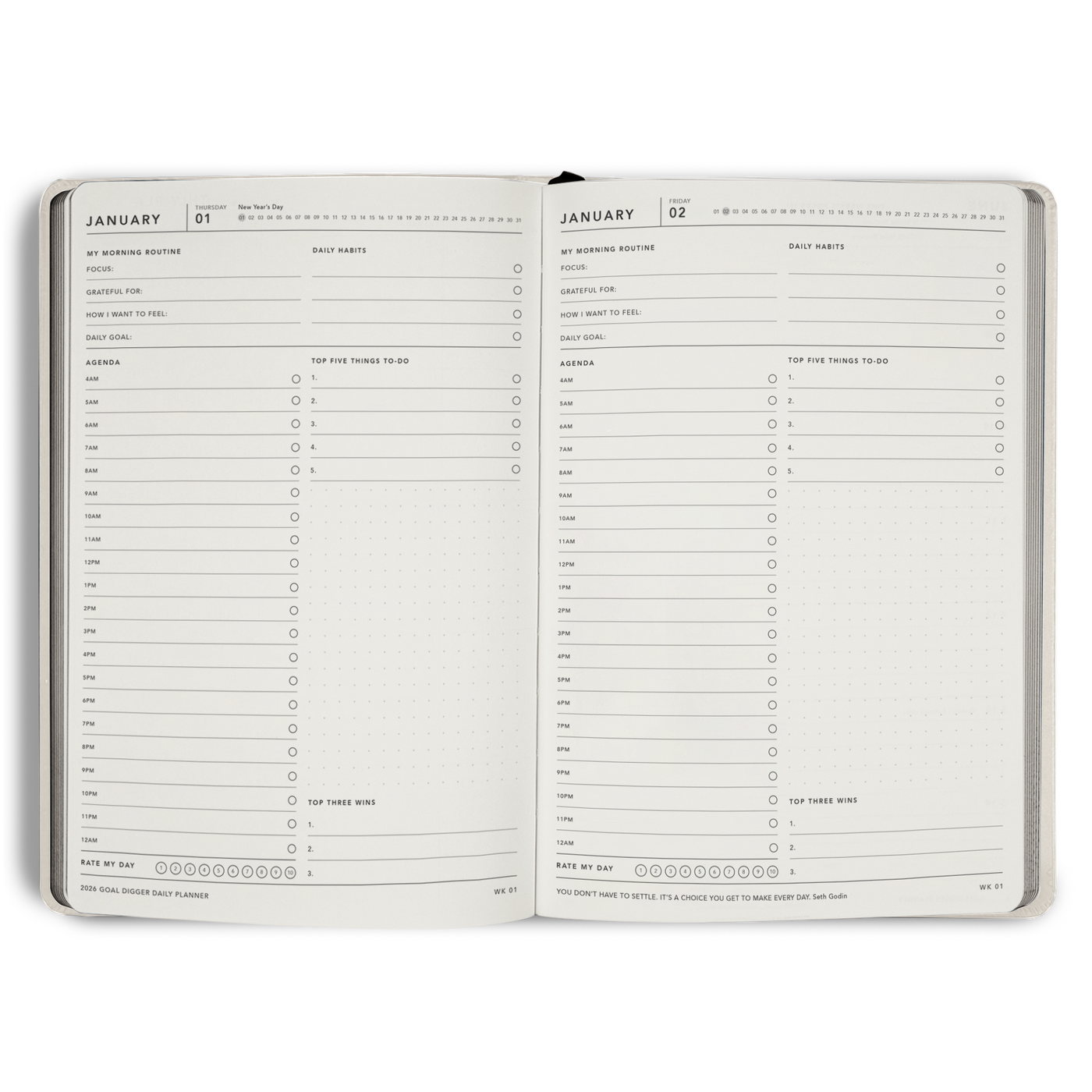 2026 DAILY Goal Digger Planner B5