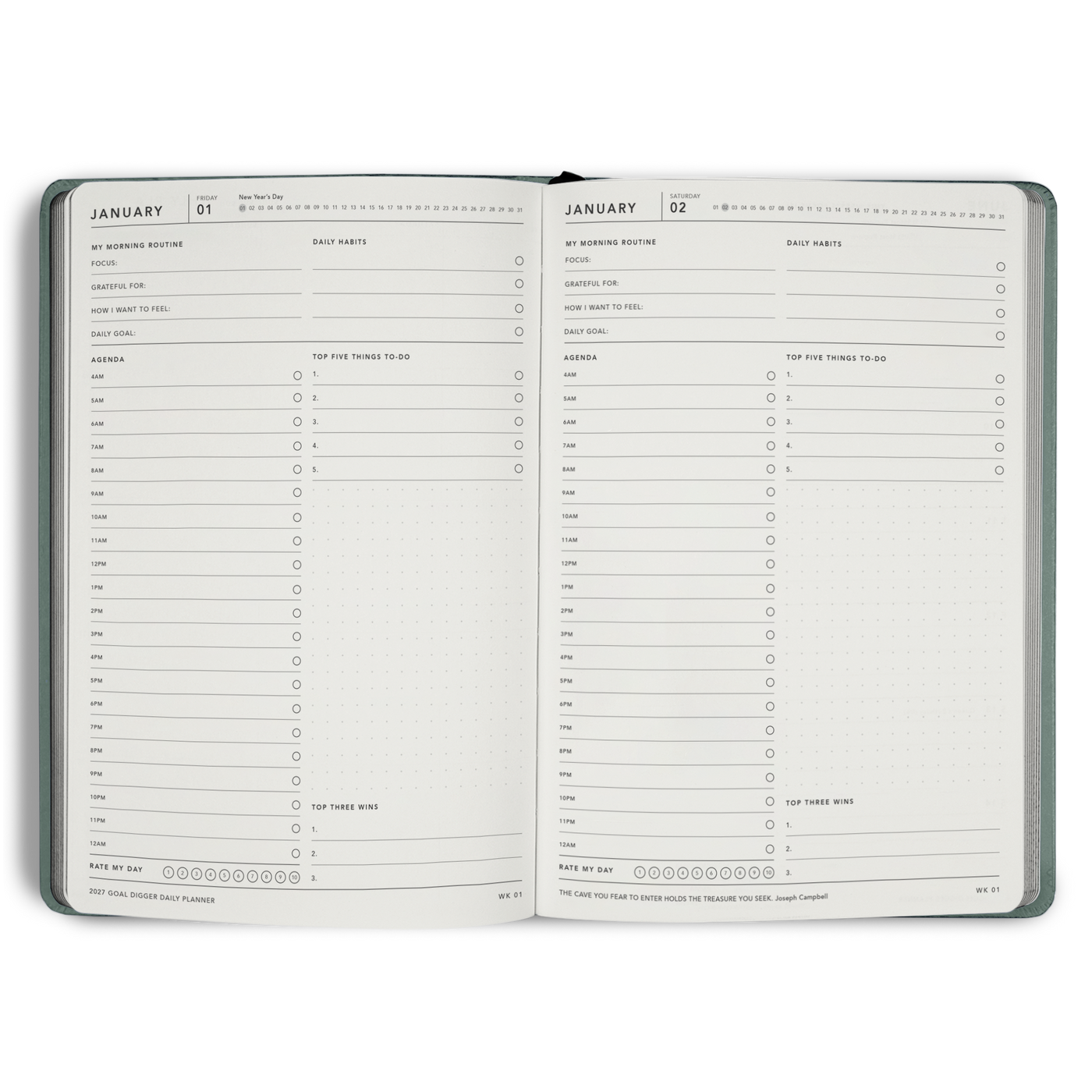2027 DAILY Goal Digger Planner B5