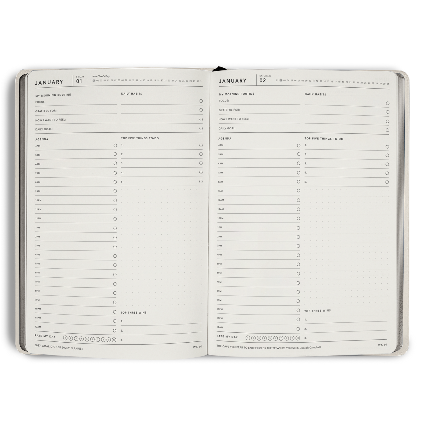2027 DAILY Goal Digger Planner B5