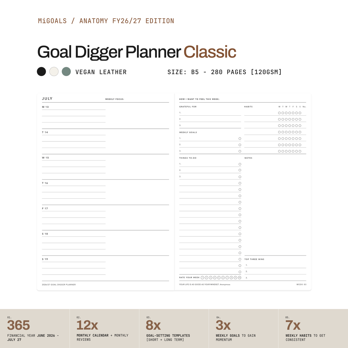 FY26/27 Goal Digger Planner Weekly