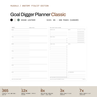 FY26/27 Goal Digger Planner Weekly