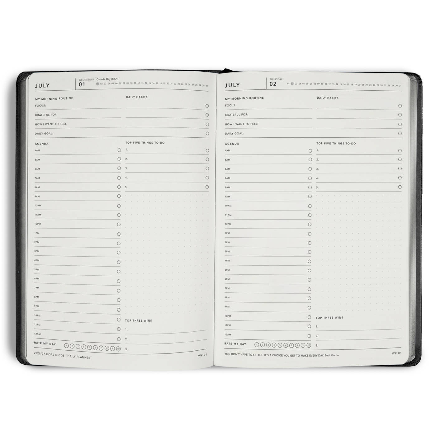 FY26/27 DAILY Goal Digger Planner B5