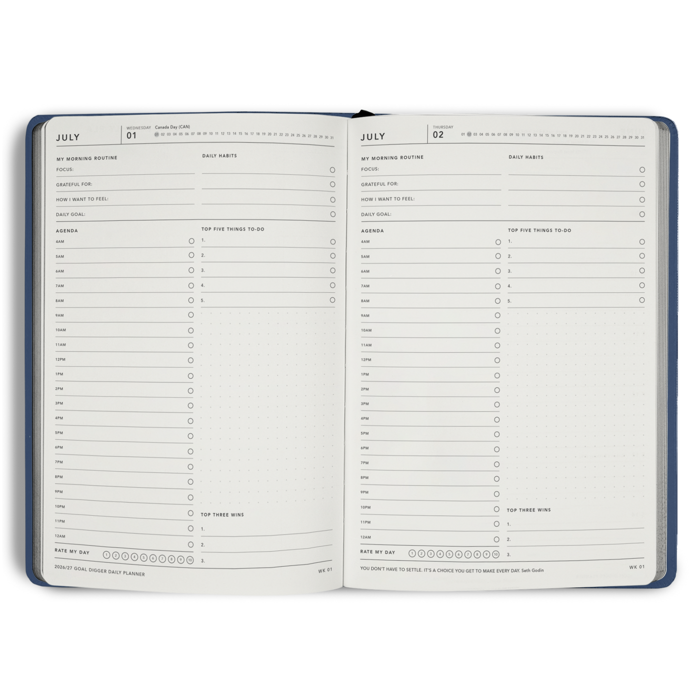 FY26/27 DAILY Goal Digger Planner B5