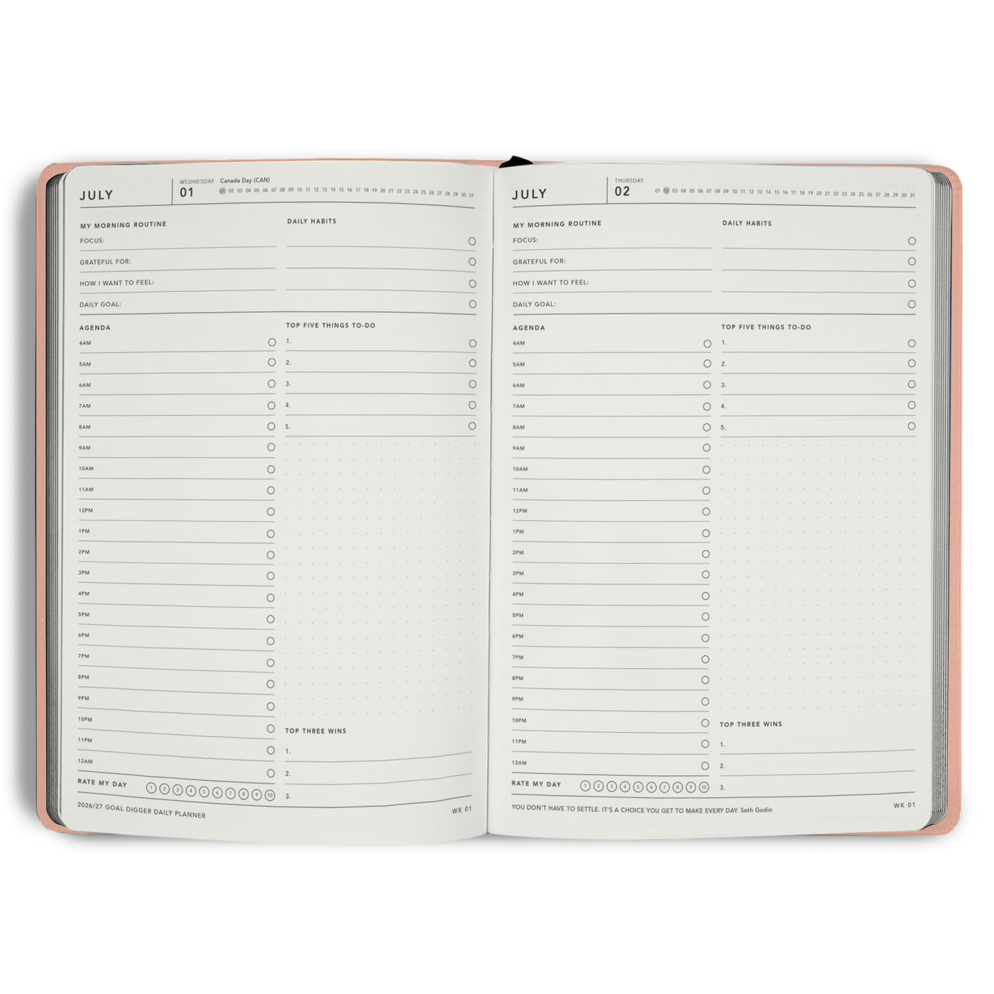 FY26/27 DAILY Goal Digger Planner B5