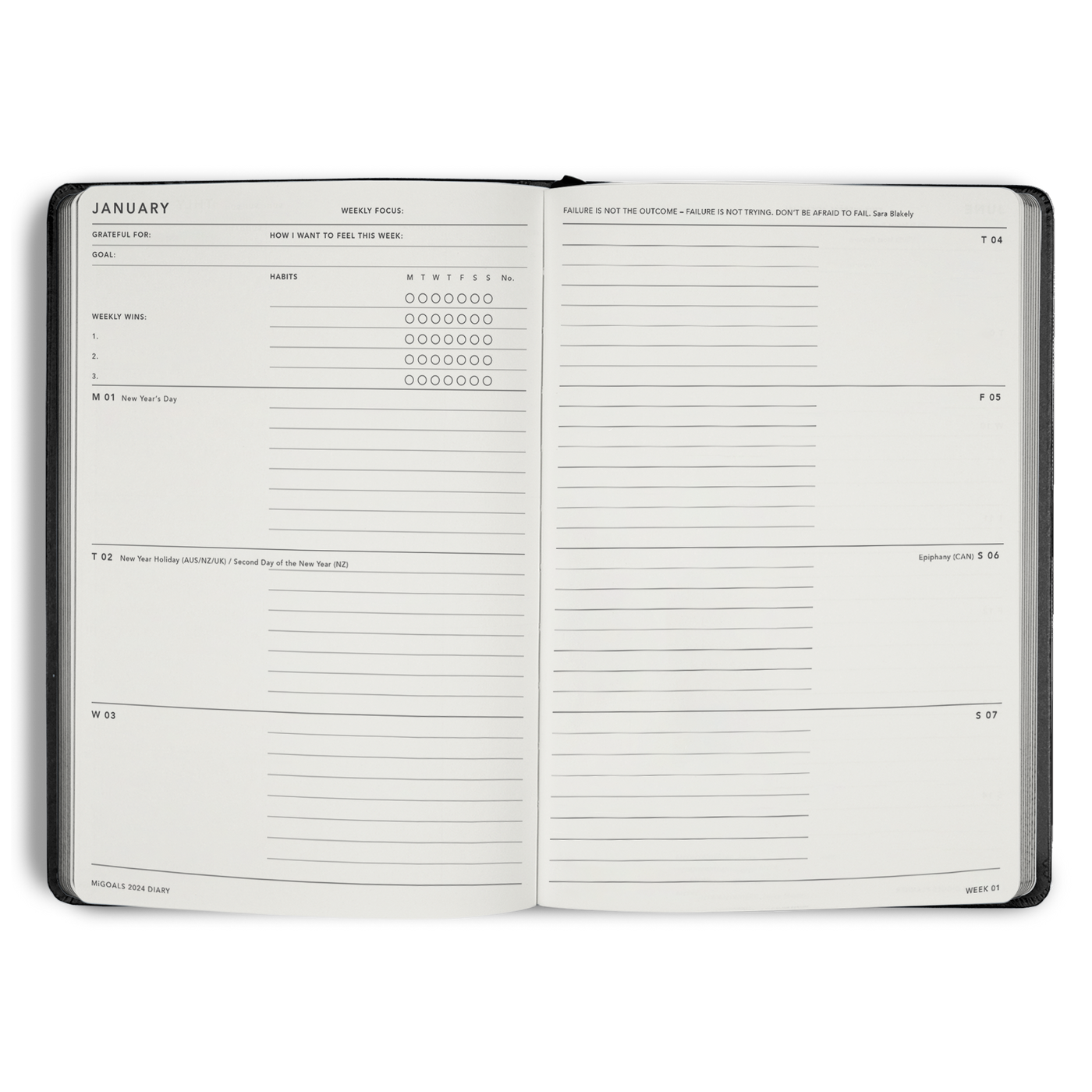 MiGoals 2024 GSD Diary Weekly Spread A5 | 15% Off First Order