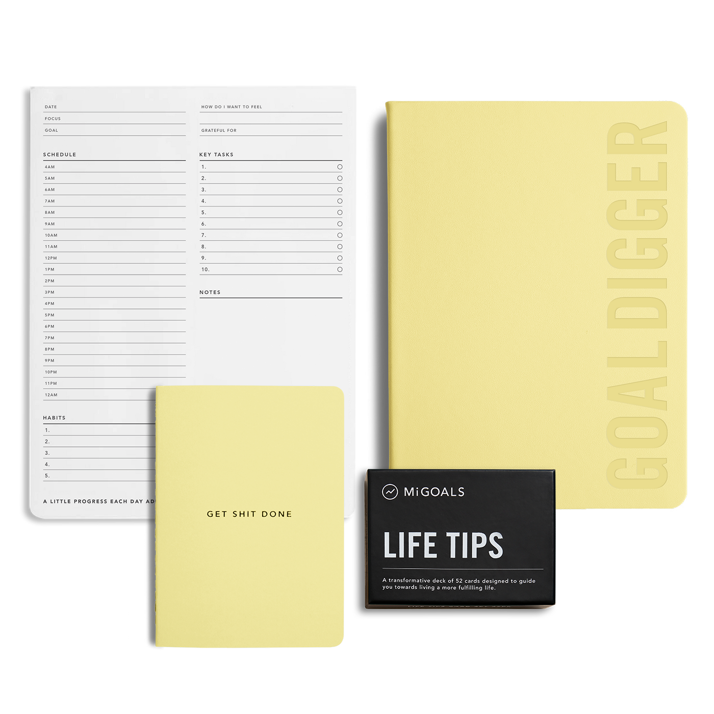 2025 Goal Digger Planner Bold Lemon Pack