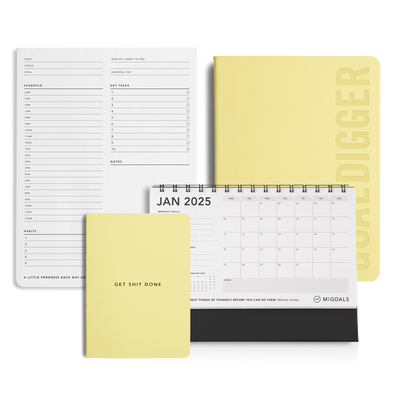 2025 Goal Digger Planner Bold Lemon Pack