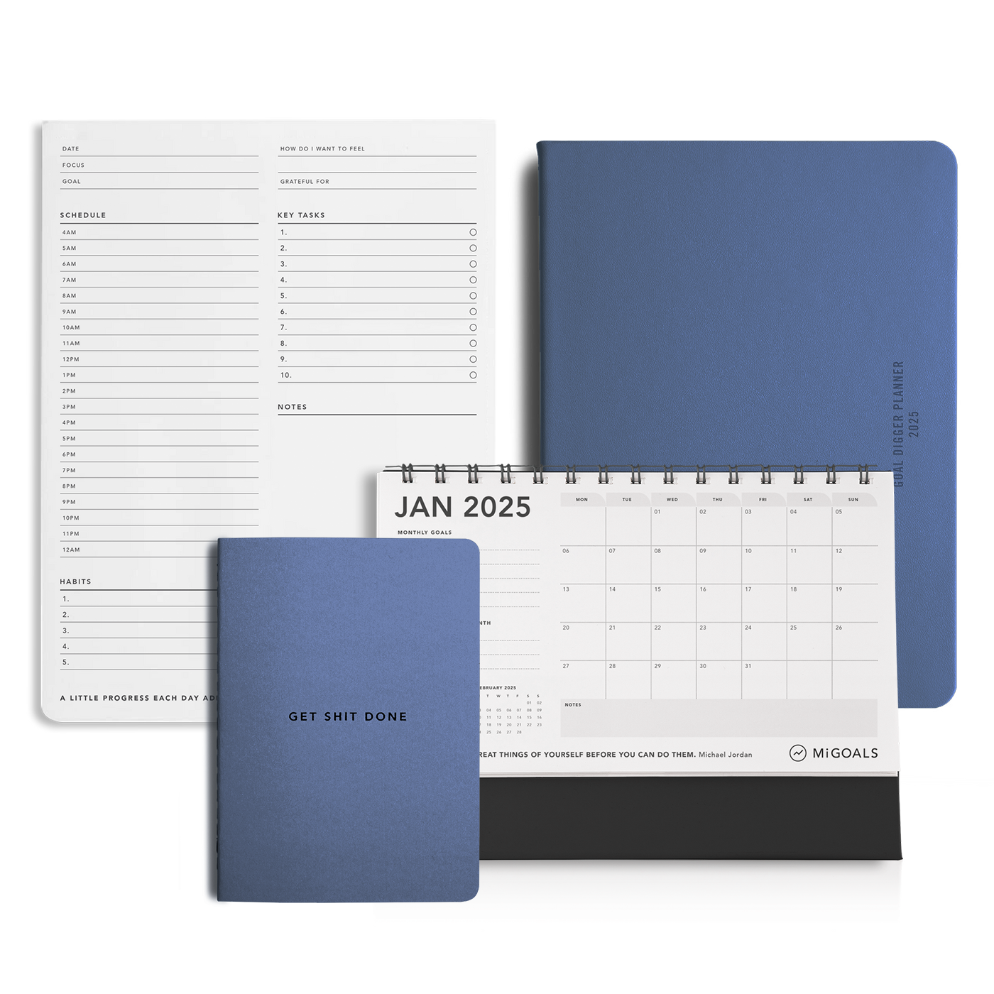 2025 Goal Digger Planner Element Blue Pack