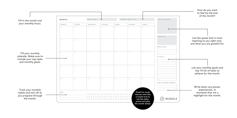 Monthly Desk Pad