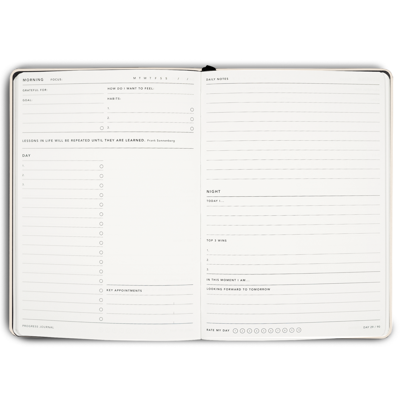 90 Day Progress Journal