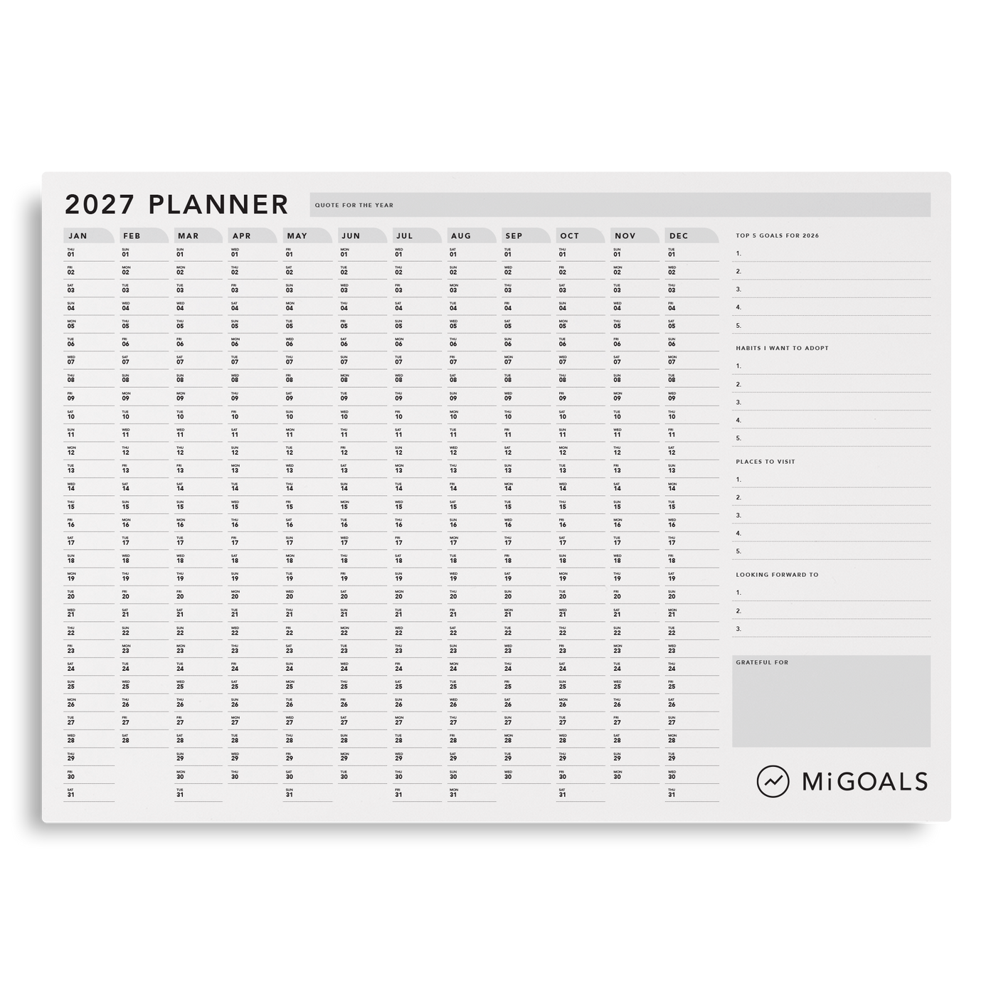2027 Wall Planner