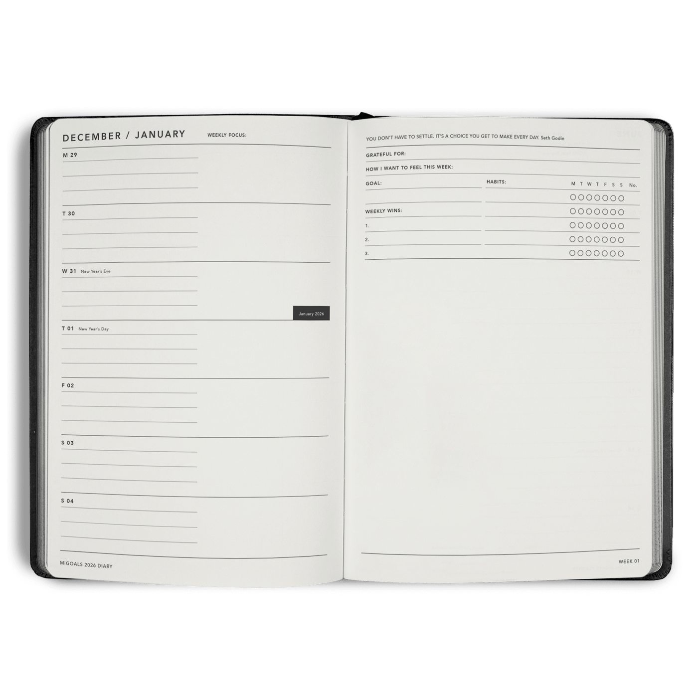 2026 Diary Weekly Notes A5