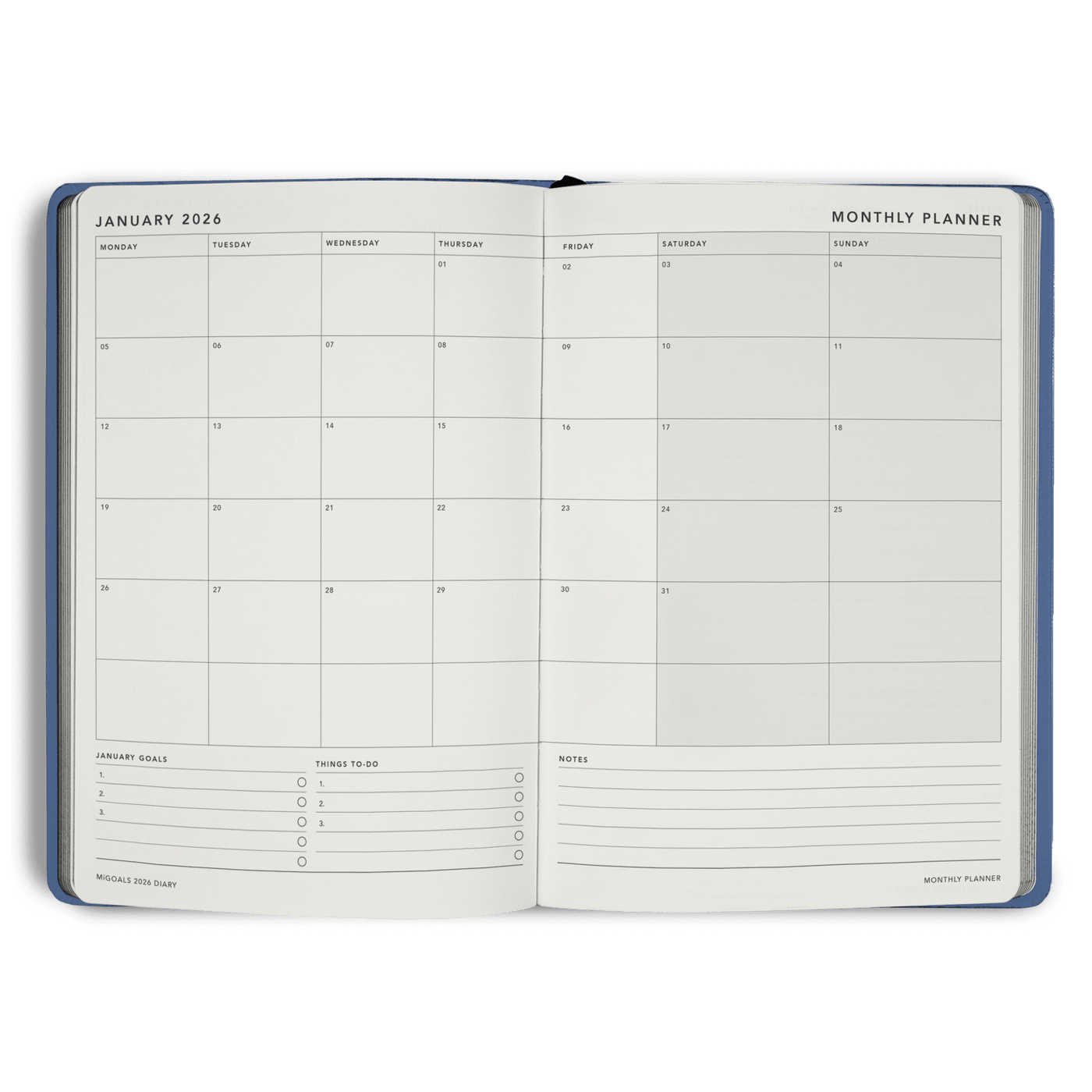 2026 Diary Weekly Notes A5