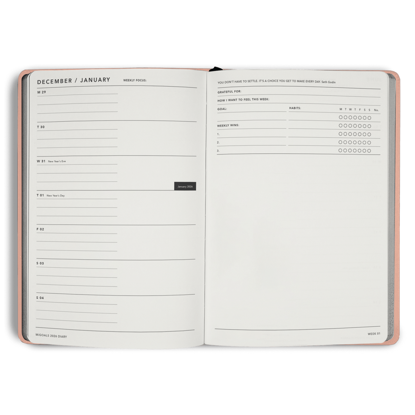 2026 Diary Weekly Notes A5