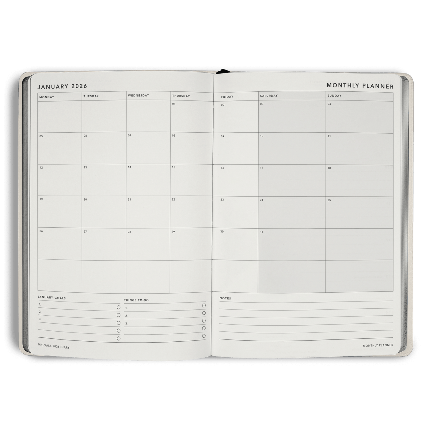 2026 Diary Weekly Notes A5