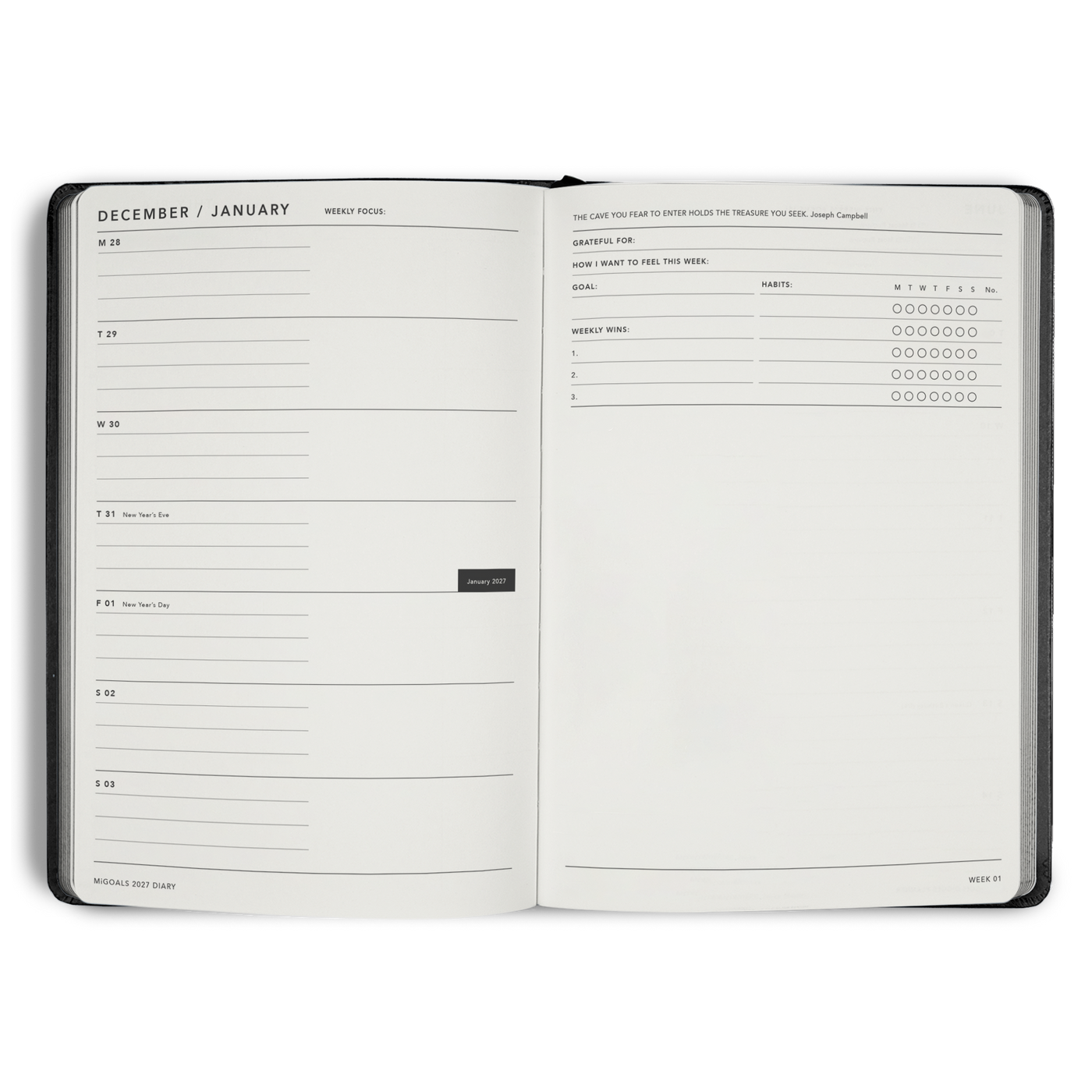 2027 Diary Weekly Notes A5