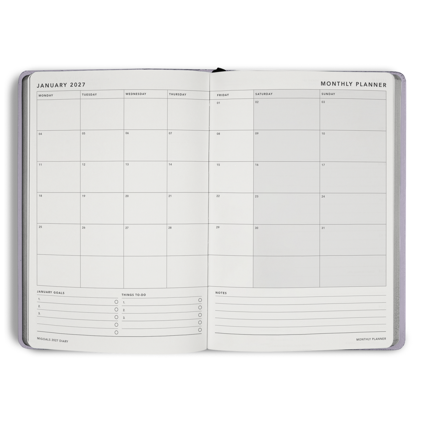 2027 Diary Weekly Notes A5