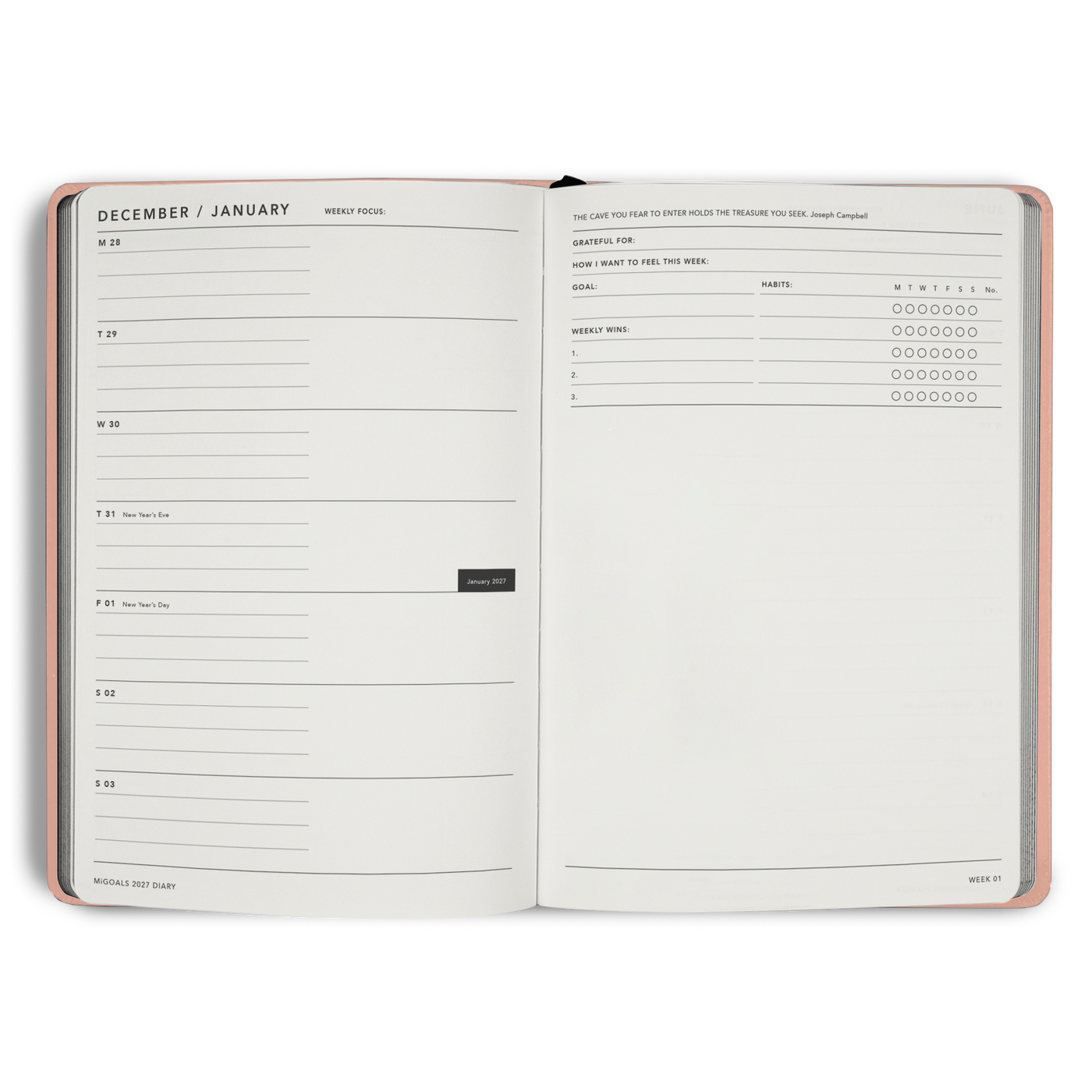 2027 Diary Weekly Notes A5