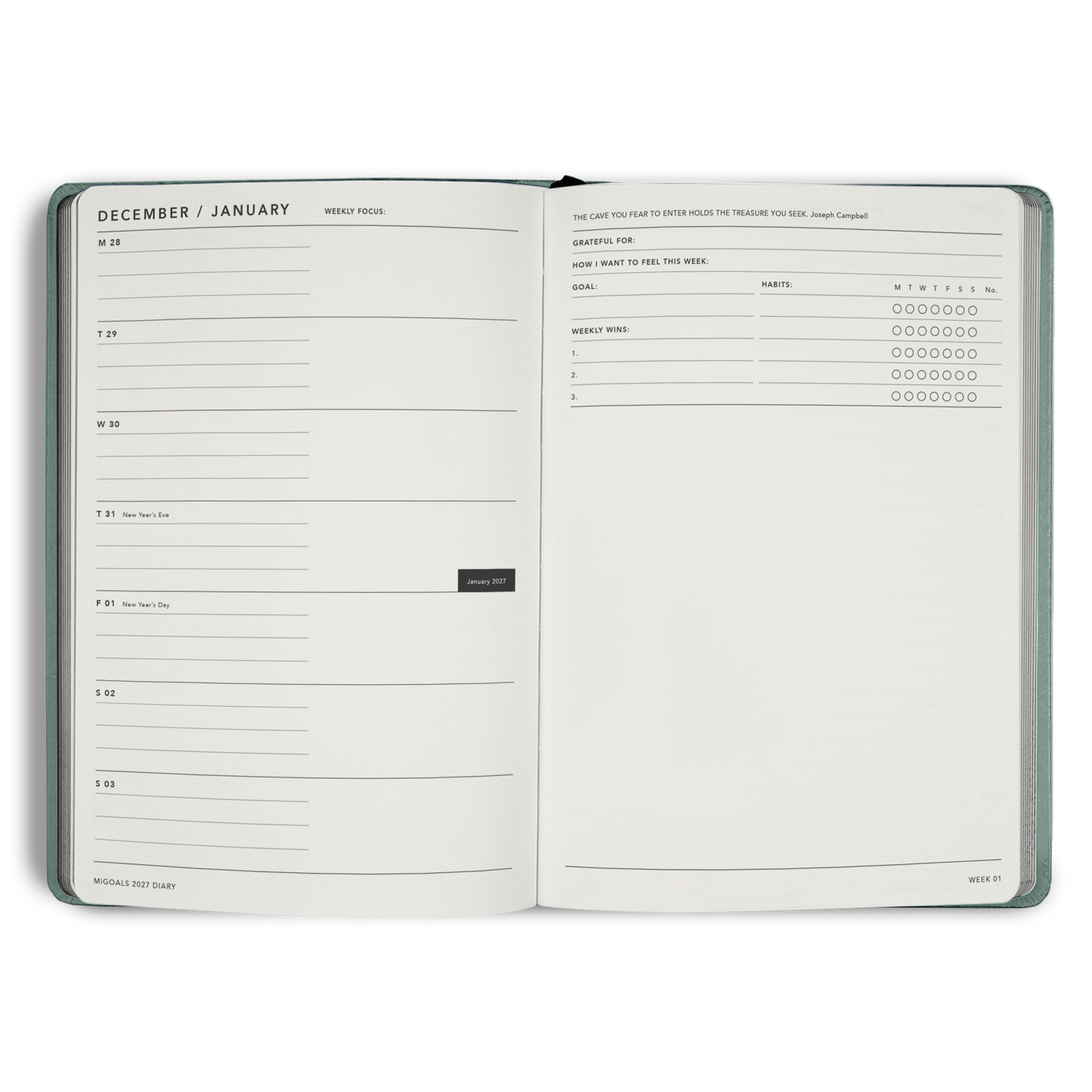 2027 Diary Weekly Notes A5