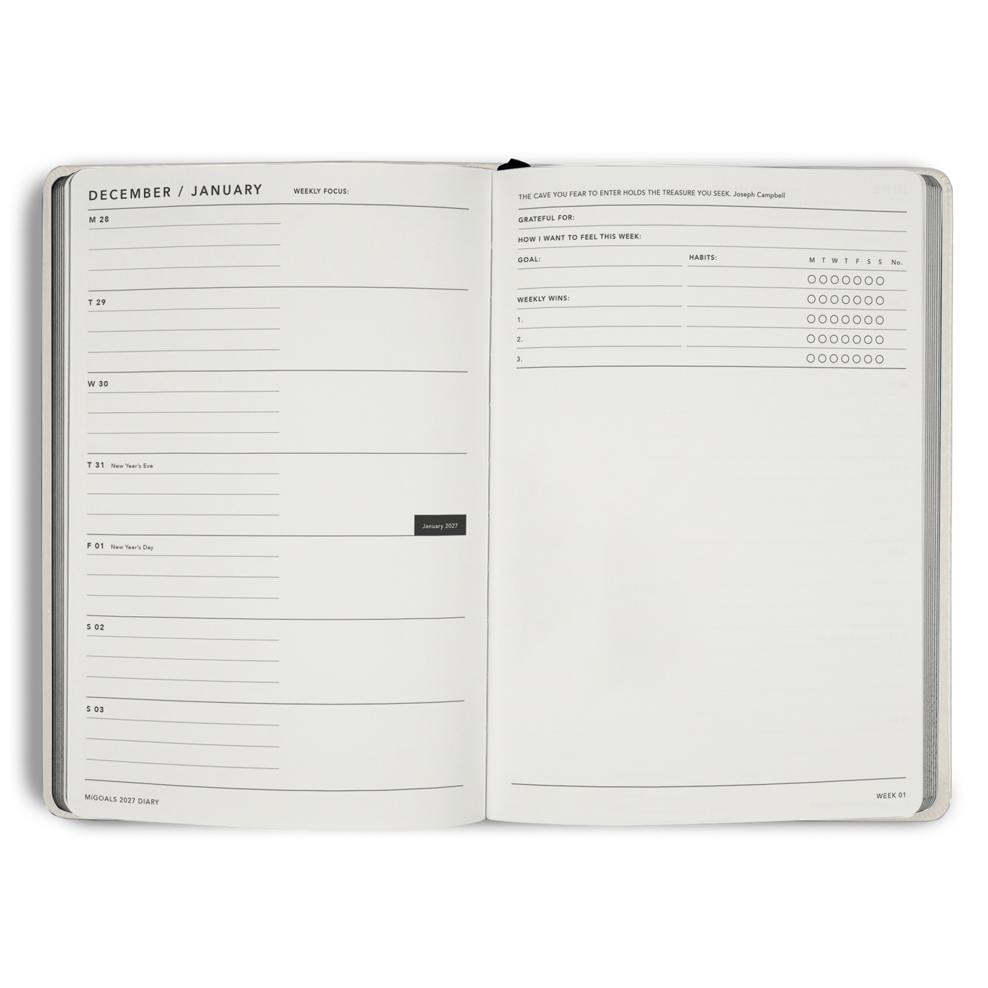 2027 Diary Weekly Notes A5